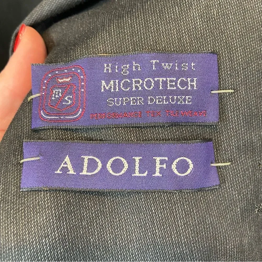 Brand new with Tags Men’s Adolfo Brand Pinstriped Microtech Blazer‎ 42S Portly